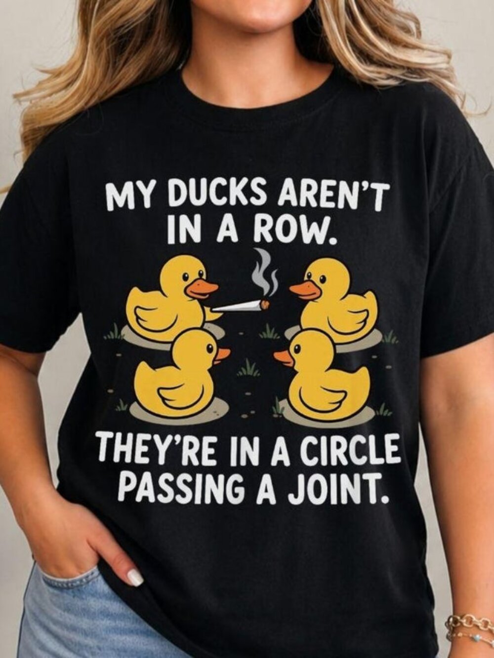 My Ducks Aren't In A Row Shirt, Funny Duck Stoner Tee